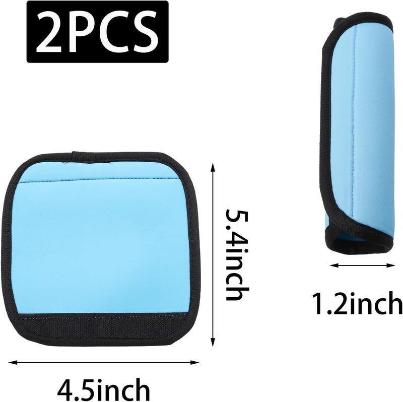 JAKOUE 2pcs Luggage Handle Wraps For Suitcase - Soft Suitcase Handle Covers for Travel Accessories（ Blue, Bright Color for Suitcase Tags Identifiers ） - Image 2